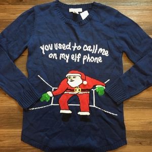 NWT Planet Gold Ugly Christmas Sweater